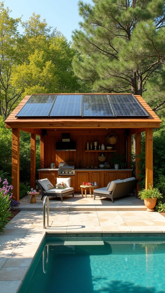 20 Functional Pool Gazebo With Kitchen Ideas Made for Hosting eco friendly solar pool gazebo