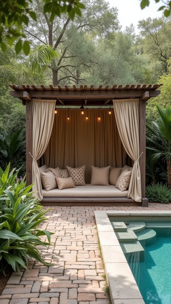 23 Elegant Pool House With Gazebo Ideas For Outdoor Gatherings elegant cabana for relaxation
