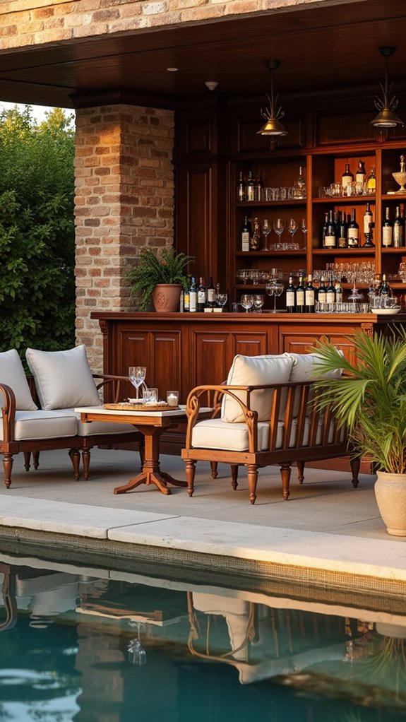 25 Lively Pool Cabana With Bar Ideas For Weekend Fun elegant cabana wine bar