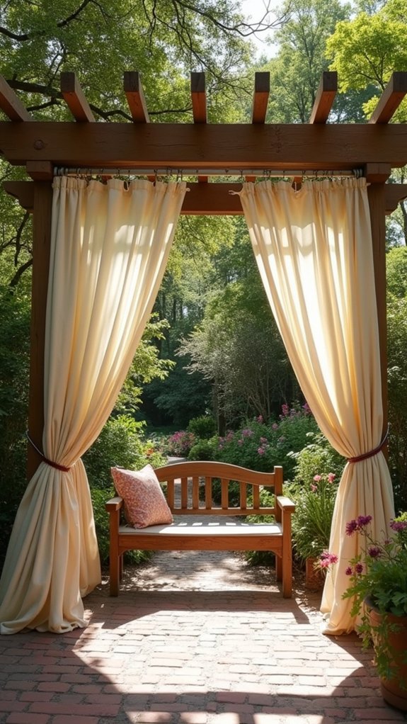24 Clever Pool Shade Ideas That Help Beat the Sun elegant draped pergola retreat