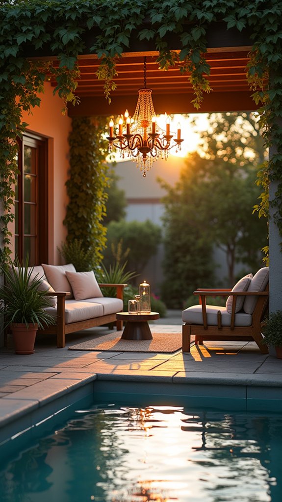 20 Cozy Patio Lighting Around Pool Ideas That Make Evenings Last Longer elegant lighting transforms evenings