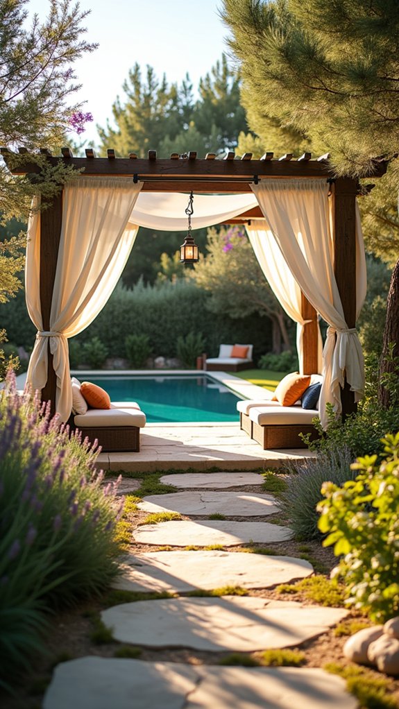18 Chic Pool Cabana Ideas That Bring Resort Energy Home elegant mediterranean coastal retreat