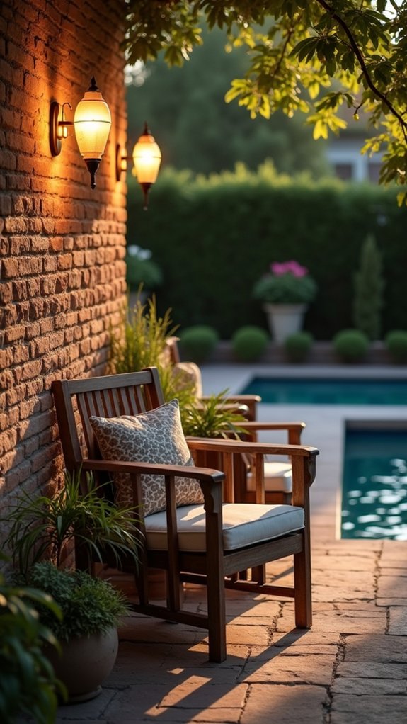 23 Gorgeous Backyard Pool Lighting Ideas That Create a Warm Evening Glow elegant outdoor ambient lighting