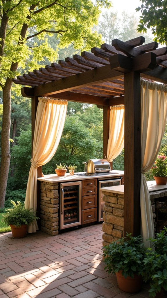 24 Practical Pool Pergola With Kitchen Ideas For Outdoor Cooking elegant outdoor entertaining space