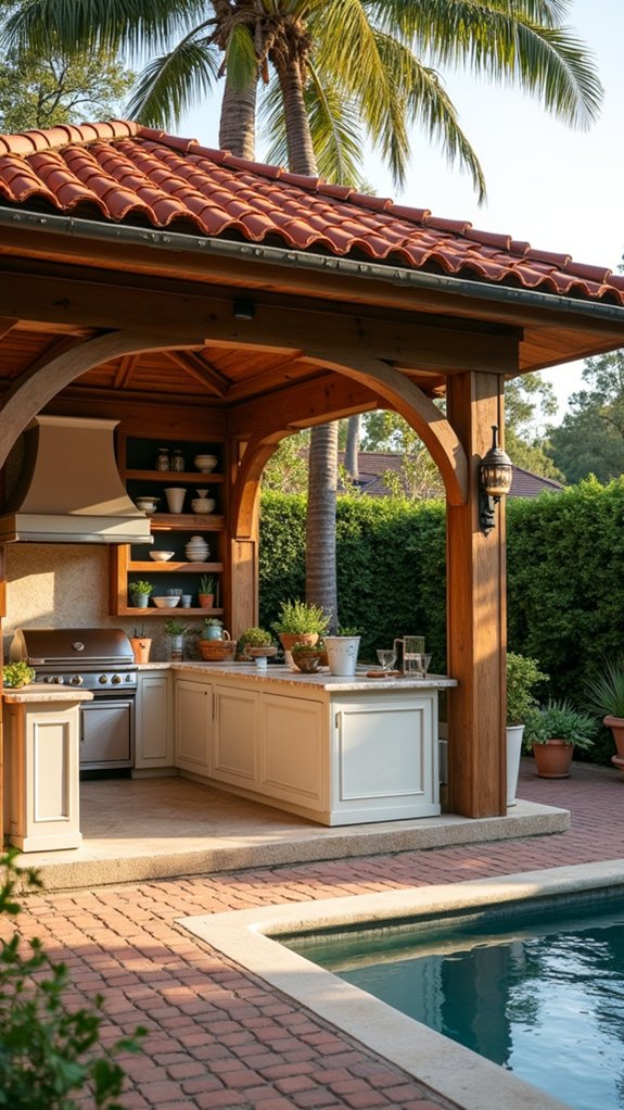 20 Functional Pool Gazebo With Kitchen Ideas Made for Hosting elegant outdoor kitchen oasis