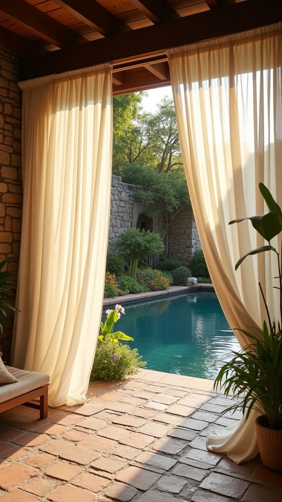 18 Natural Pool Shade Ideas That Rely on Beautiful Landscaping elegant outdoor privacy control
