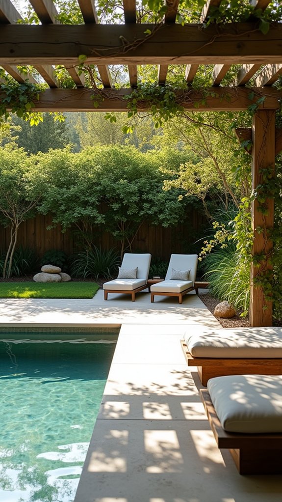 18 Serene Zen Pool House Design Ideas That Promote Calm elegant outdoor shading solutions