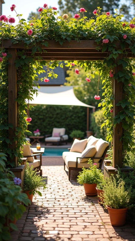 24 Smooth Retractable Pool Shade Ideas That Adjust Effortlessly elegant poolside privacy solution