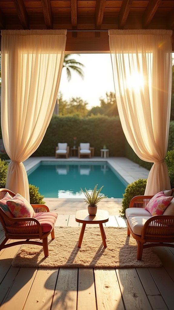 18 Stylish Pool Cabana Furniture Ideas That Complete the Look elegant poolside shade solution