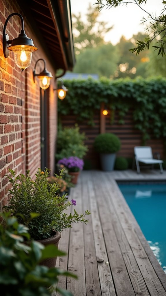 18 Clever Pool Deck Lighting Ideas That Improve Safety and Ambiance elegant safety lighting fixtures