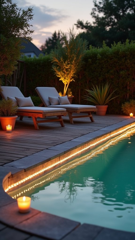 19 Outdoor Lighting Around Pool Ideas That Look Beautiful After Sunset elegant safety with lighting