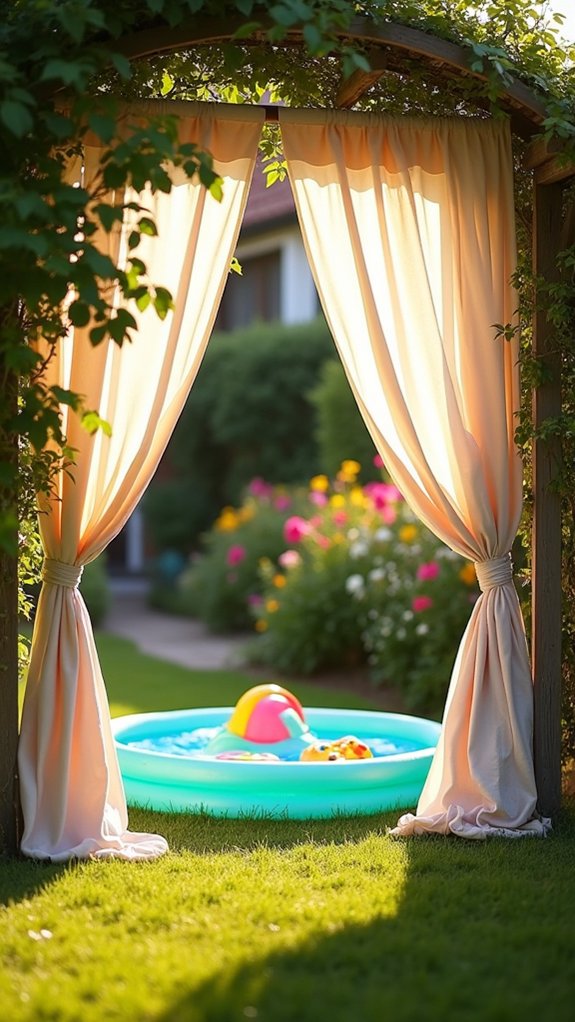 21 Handy Kiddie Pool Shade Ideas That Protect Sensitive Skin elegant shaded kiddie pool