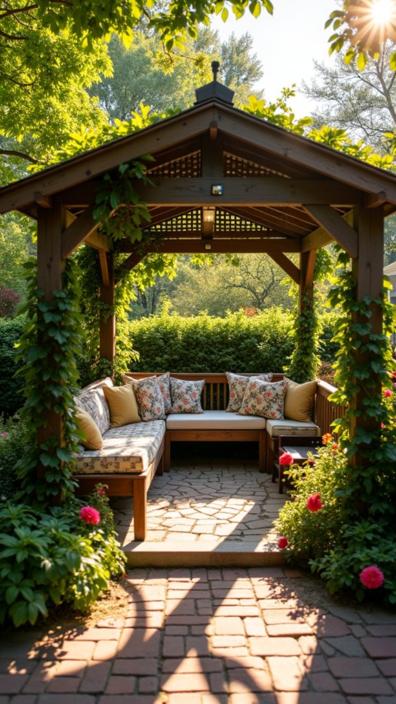 24 Clever Pool Shade Ideas That Help Beat the Sun elegant shaded relaxation space