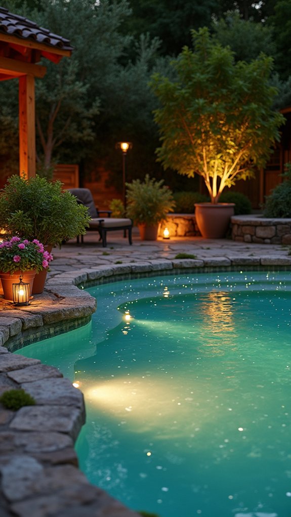 18 Elegant Pool Lighting Looks That Add Soft Sophistication elegant shimmering pool lighting