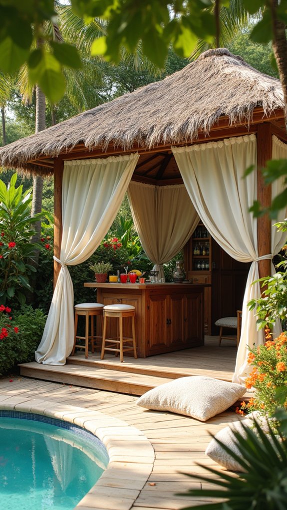 21 Fun Pool House With Bar Ideas That Elevate Summer Parties elegant summer retreat space