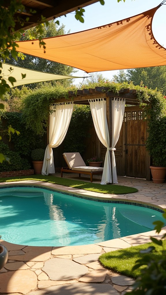 20 Flexible Movable Pool Shade Ideas For Changing Sunlight elegant sun protection solutions
