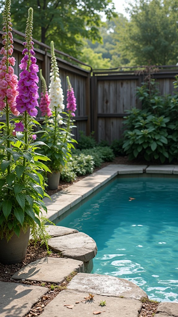 21 Pretty Shade Plants Around Pool Ideas That Add Color and Cover elegant whimsical toxic beauty