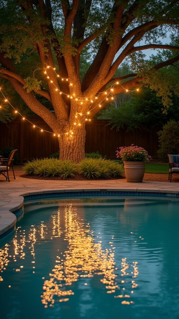 25 Unique Pool Lighting Ideas That Stand Out After Dark enchanted outdoor lighting ambiance
