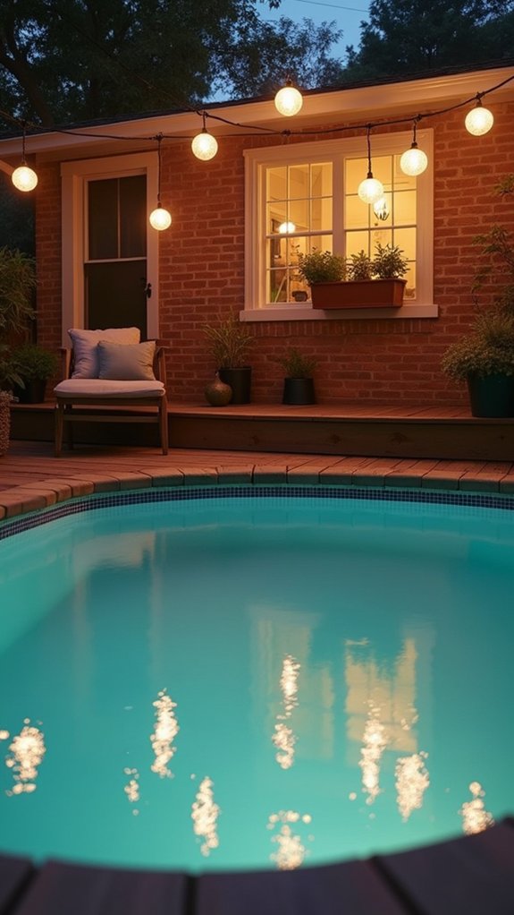 19 Stylish Above Ground Pool Lighting Ideas That Look Professionally Done enchanting floating globe lights