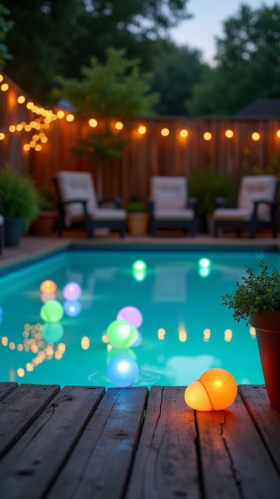 18 Creative Backyard Above Ground Pool Lighting Ideas For Dark Evenings enchanting floating pool lights