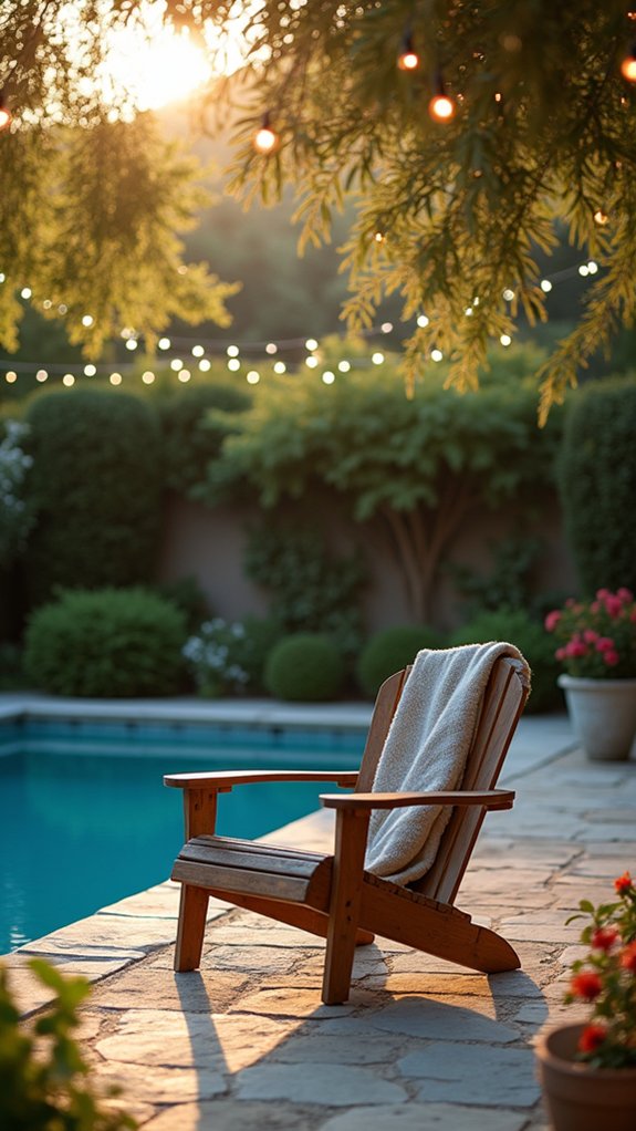 23 Charming String Lighting Around Pool Ideas That Add Simple Magic enchanting poolside fairy lights