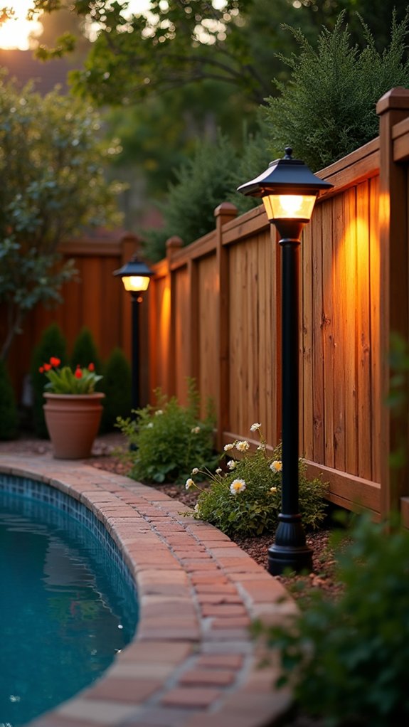 19 Practical Pool Fence Lighting Ideas That Boost Security and Style energy efficient outdoor lighting