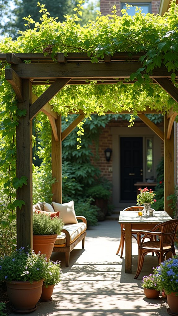 23 Inviting Pool Shade Pergola Ideas That Add Character greenery for serene shade