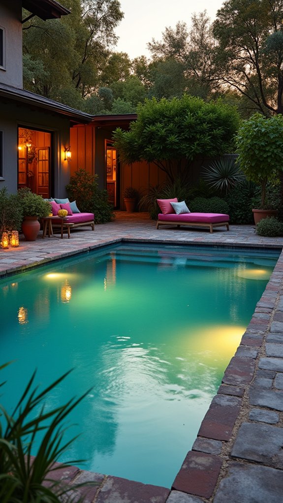 23 Smart Inground Pool Lighting Ideas That Brighten Every Corner illuminated pool night oasis