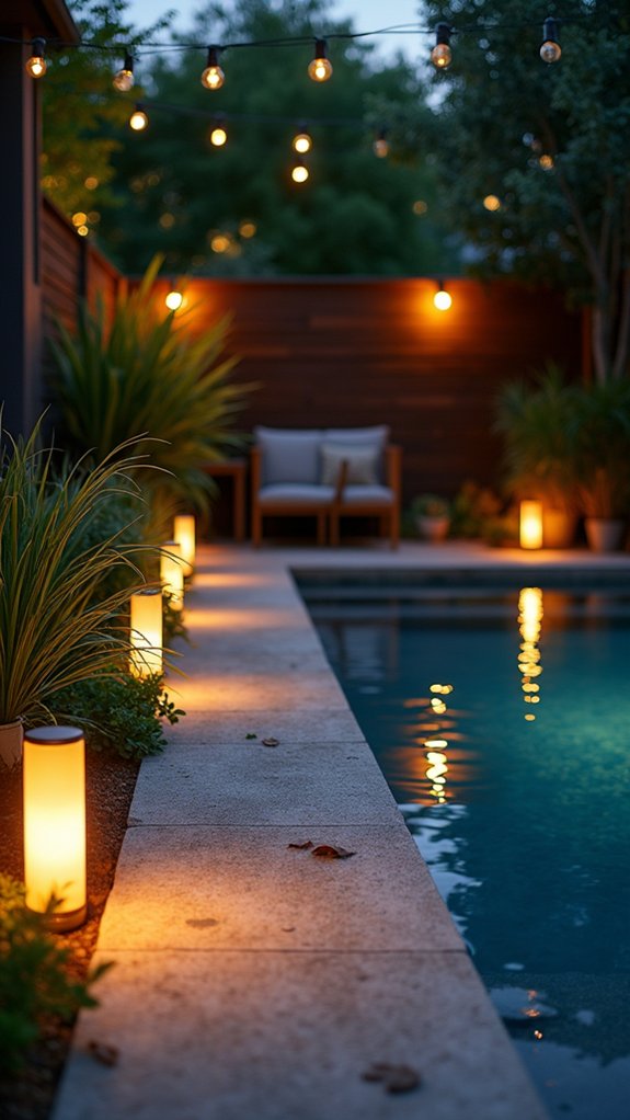 19 Modern Pool Lighting Ideas That Bring Sleek Nighttime Style illuminating perimeter pool design