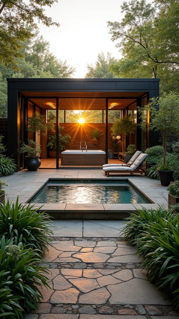 22 Refreshing Pool House With Jacuzzi Ideas For Pure Comfort indoor outdoor modern oasis