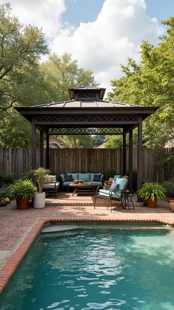 23 Elegant Pool House With Gazebo Ideas For Outdoor Gatherings industrial elegance meets functionality