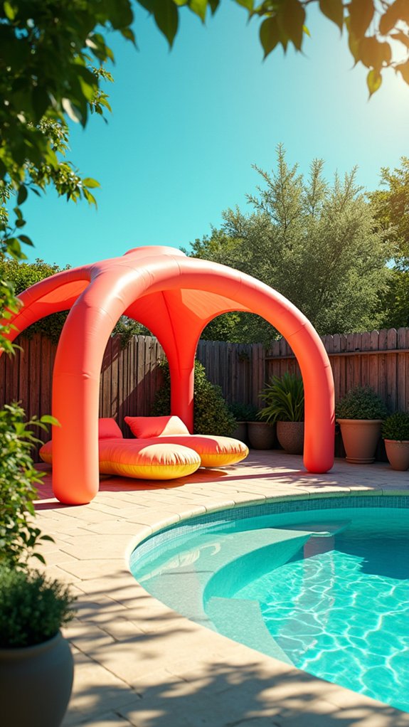 20 Practical Pool Shade Canopy Ideas For Hot Summer Days inflatable shade for fun