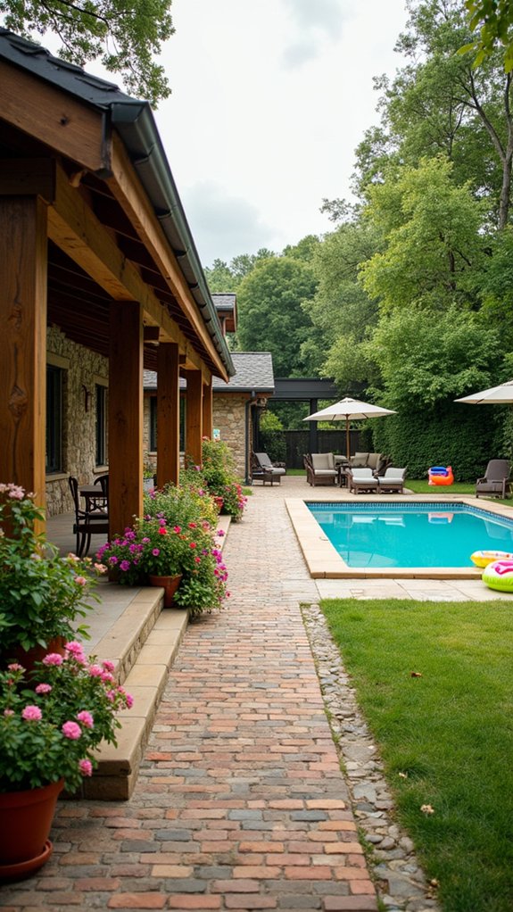24 Farmhouse Pool House Ideas Full of Cozy Country Style inviting family friendly pool house