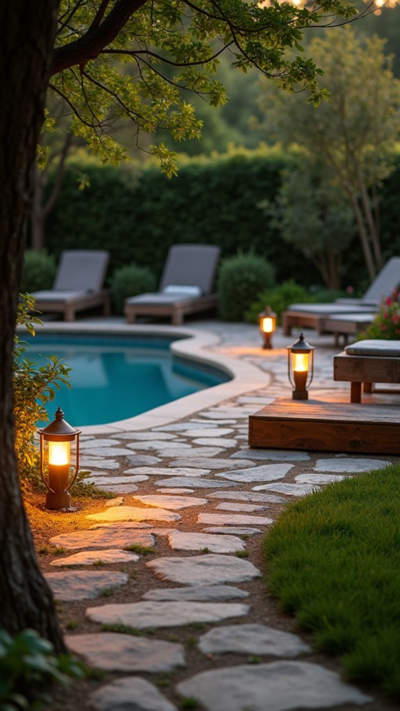 24 Soft Pool Edge Lighting Ideas That Outline the Water Beautifully inviting soft glow pathway