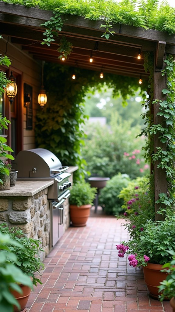 24 Practical Pool Pergola With Kitchen Ideas For Outdoor Cooking lush pergola kitchen retreat