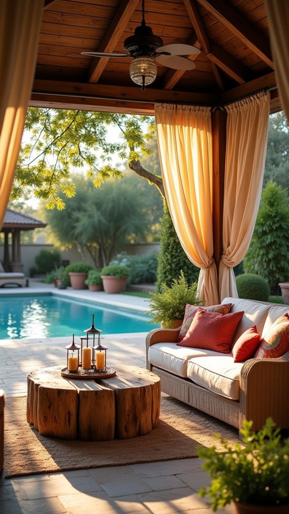 24 Beautiful Pool Gazebo Ideas That Add Shade and Structure luxurious outdoor relaxation space