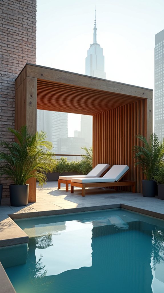 21 Fresh Pool Cabana Design Ideas With Clean Lines luxurious urban oasis retreat