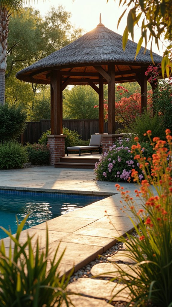 21 Backyard Pool Gazebo Ideas That Anchor the Space luxury poolside relaxation oasis