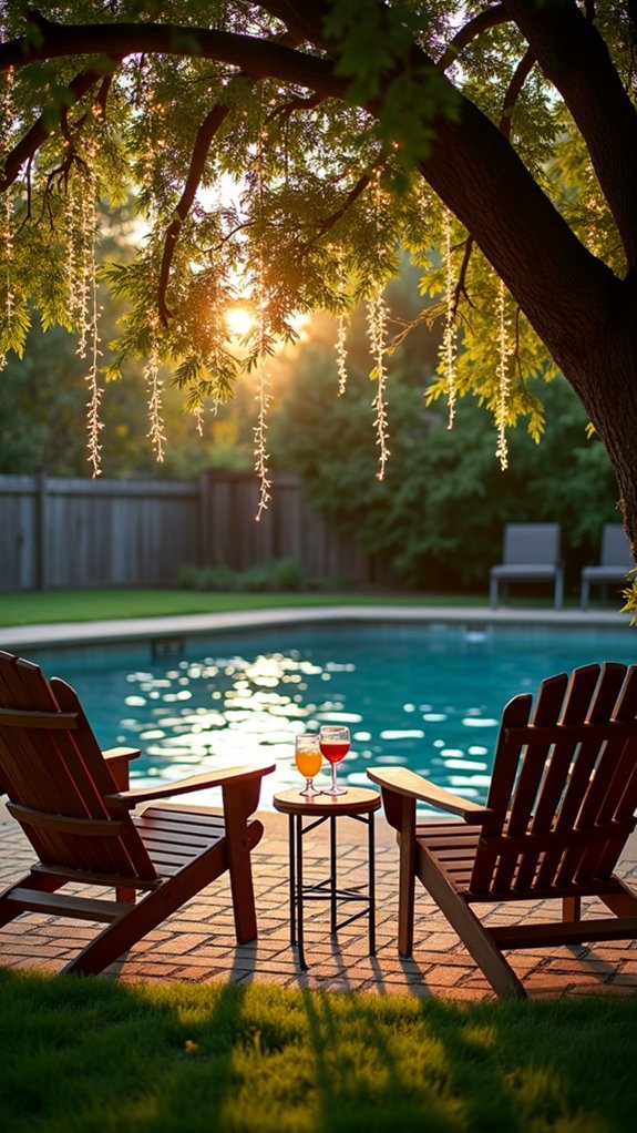23 Charming String Lighting Around Pool Ideas That Add Simple Magic magical canopy of lights