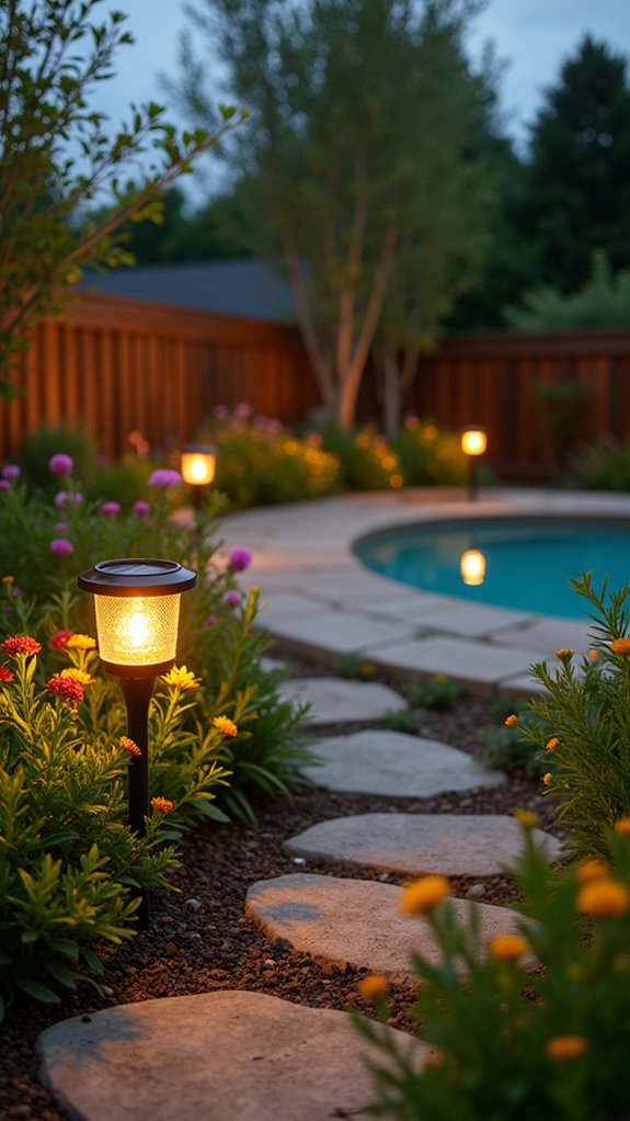 24 Lush Pool Garden Lighting Ideas That Bring Plants to Life magical eco friendly garden lighting