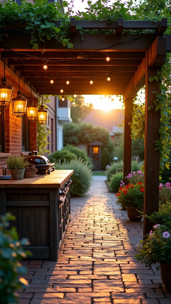 24 Practical Pool Pergola With Kitchen Ideas For Outdoor Cooking magical evening gatherings illuminated