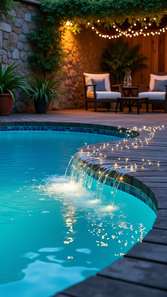 21 Brilliant Pool Lighting Ideas That Change Your Nighttime Atmosphere magical fiber optic lighting