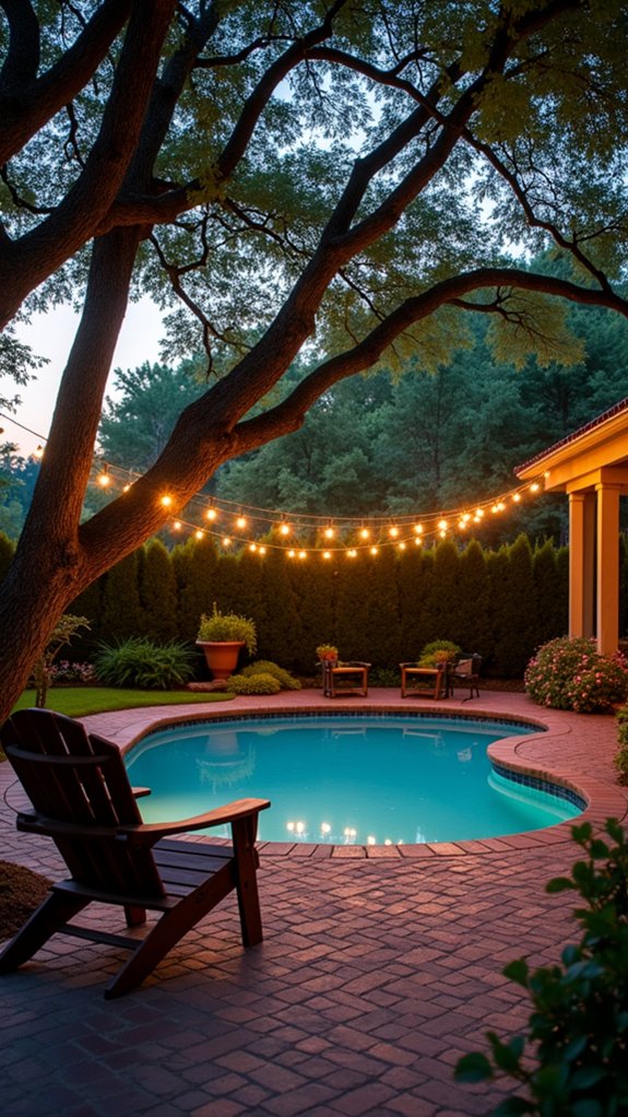 19 Outdoor Lighting Around Pool Ideas That Look Beautiful After Sunset magical outdoor ambiance created