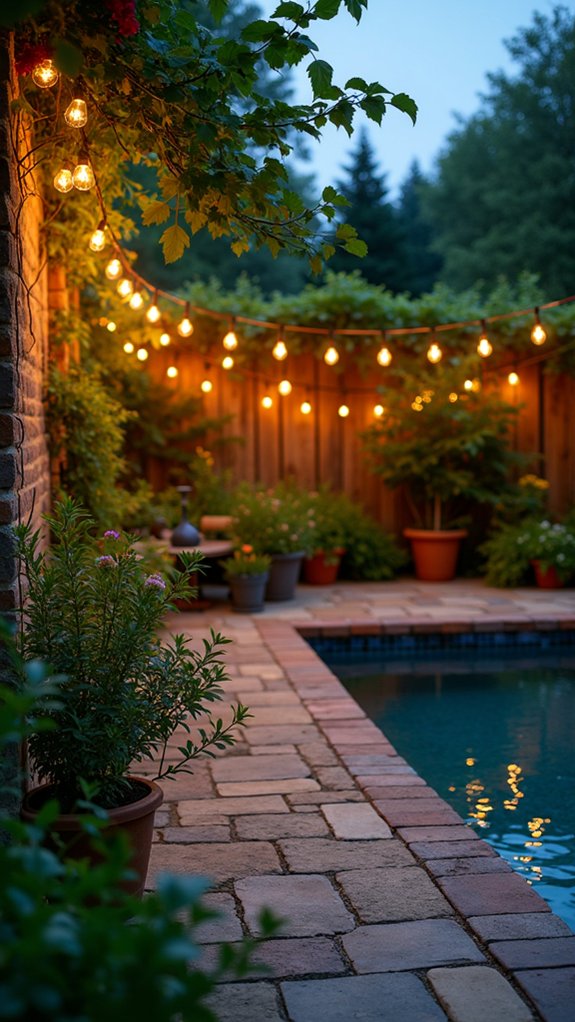 24 Lush Pool Garden Lighting Ideas That Bring Plants to Life magical pool area transformation