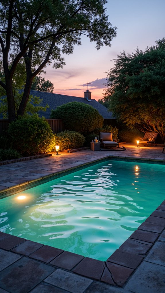 18 Clever Pool Deck Lighting Ideas That Improve Safety and Ambiance magical solar powered pool lights
