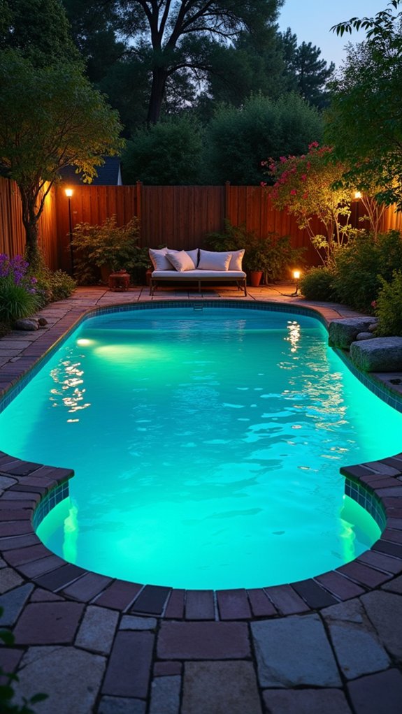 25 Bright Outdoor Pool Lighting Ideas That Elevate the Whole Yard magical underwater lighting ambiance
