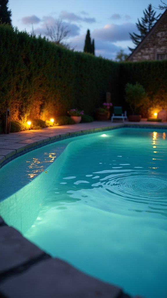 24 Soft Pool Edge Lighting Ideas That Outline the Water Beautifully magical underwater lighting ambiance