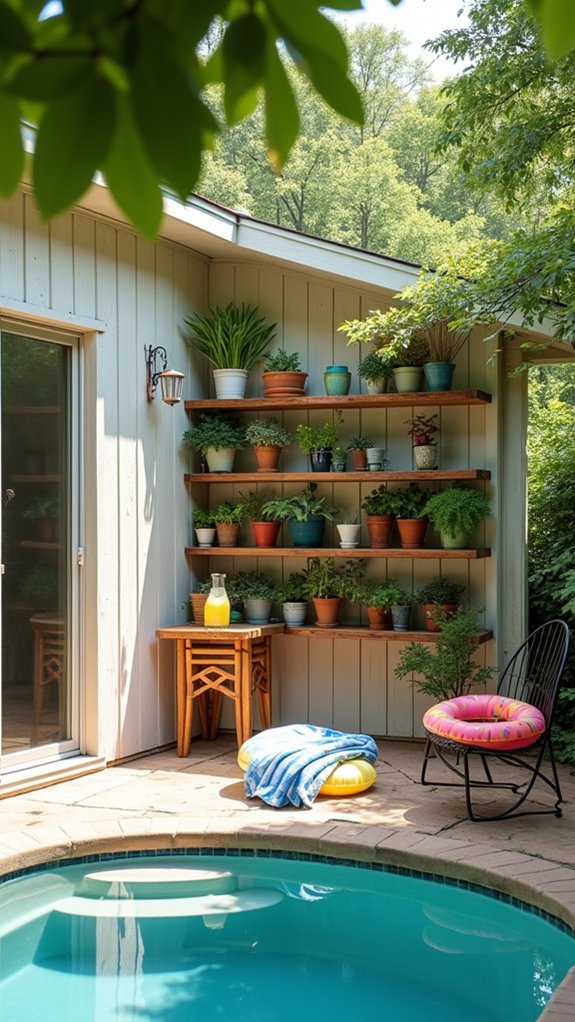 19 Smart Small Pool House Ideas That Maximize Tight Spaces maximize space with shelving