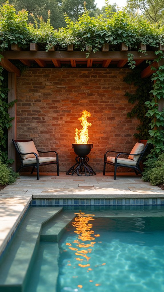 24 Cozy Pool House With Fireplace Ideas For Year Round Comfort mesmerizing artistic fire sculpture