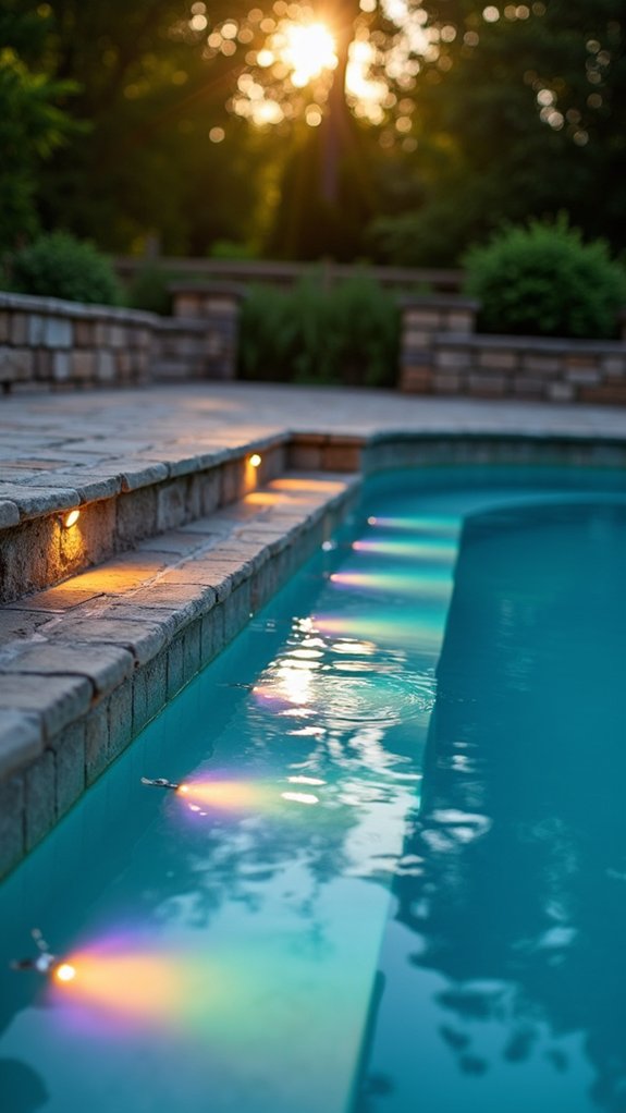 21 Helpful Pool Stairs Lighting Ideas That Guide Each Step mesmerizing energy efficient lighting